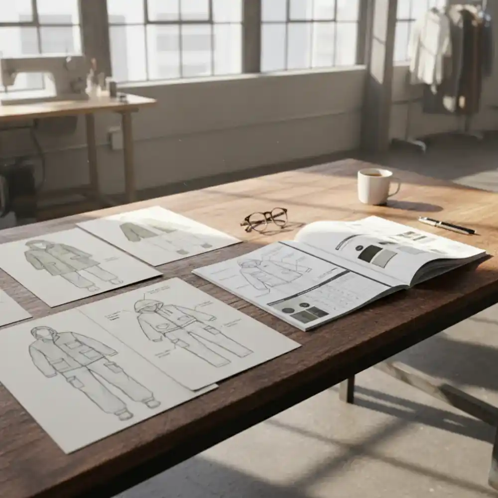 Design sketches and tech packs