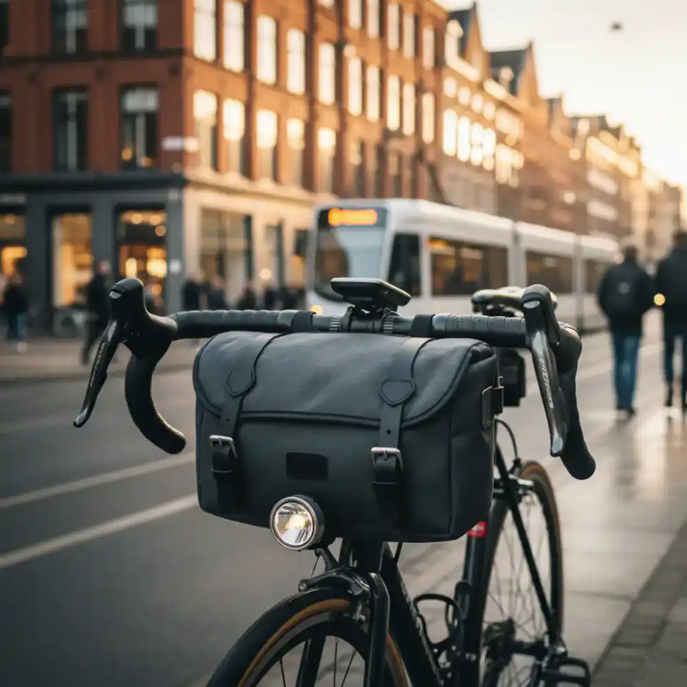 Handlebar Bag attached to bike